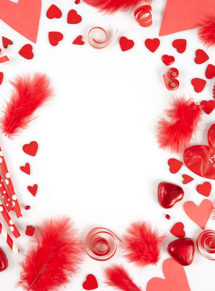 Decoraciones San Valentín Aisladas Sobre Fondo Blanco —  Fotos de Stock