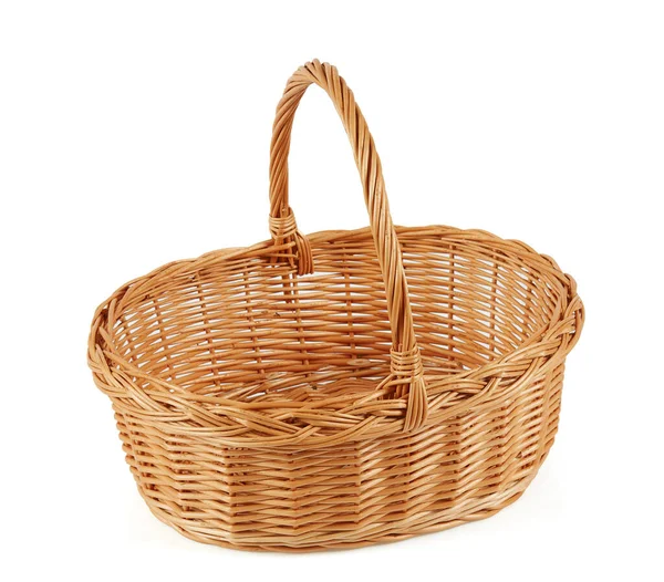 Wicker Diisolasi Latar Belakang Putih — Stok Foto