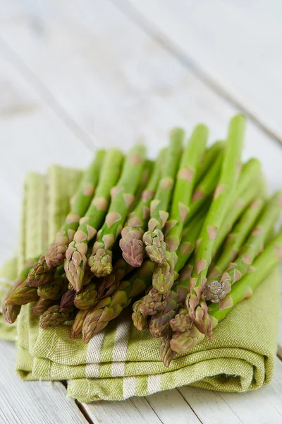 Fresh Green Asparagus Wooden Surface — Stock Photo, Image