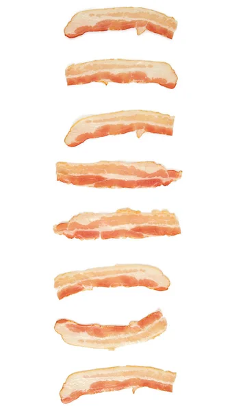 Bacon Isolé Sur Fond Blanc — Photo