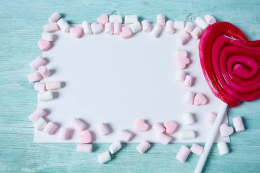 Şekerden ve şekerden yapılmış çerçeve