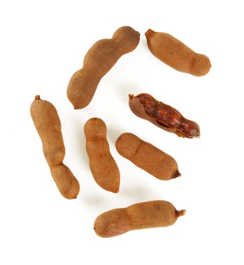 tatlı demirhindi beyaz üzerine izole