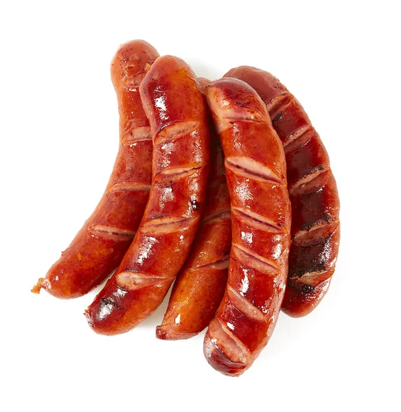 Grilled Sausages Isolated White Background — Stock Photo, Image