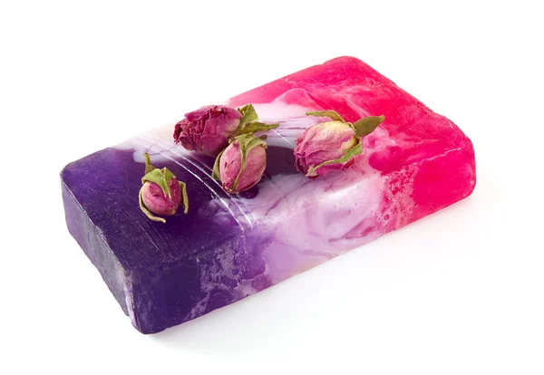Dried Rose Buds Hand Made Soap — Stock Photo, Image