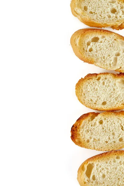 Geroosterd Brood Geïsoleerd Witte Achtergrond — Stockfoto