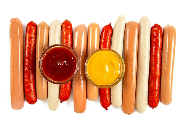 Worstjes Dressing Voor Hotdogs — Stockfoto