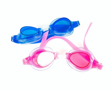 sevimli çocuklar yüzmek için googles