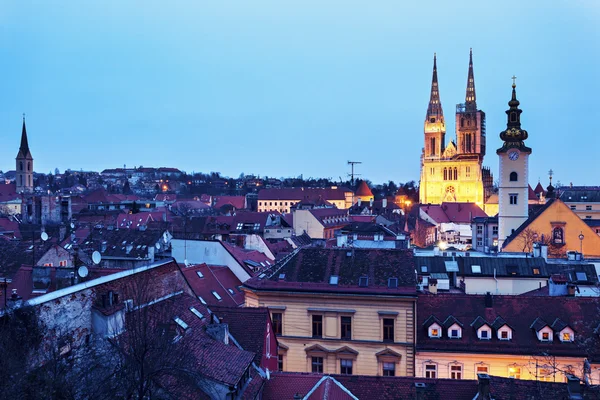 Cathédrale de Zagreb et église Sainte-Catherine — Photo