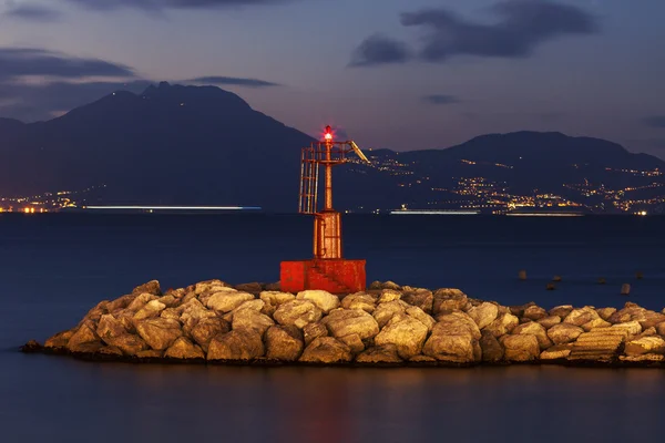 Faro de Nápoles por la noche —  Fotos de Stock