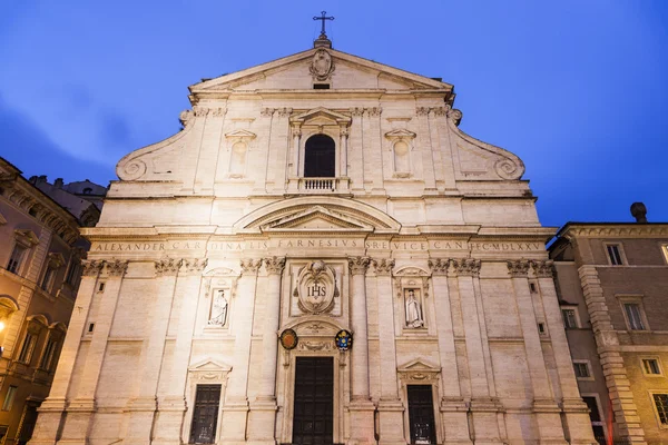 A Piazza del Gesu Jézus Szent neve-templom — Stock Fotó