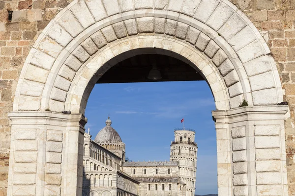 Katedra w Pizie i krzywej wieży w Pizie — Zdjęcie stockowe