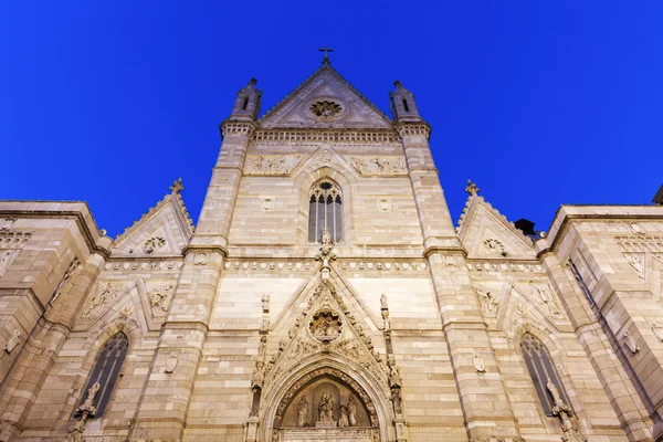 Naples Cathedral at night — Stock Photo, Image