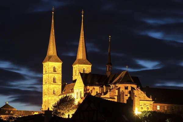 Бамберг собор вночі — стокове фото