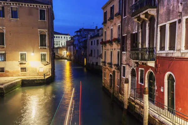 Canali di Venezia di notte — Foto Stock