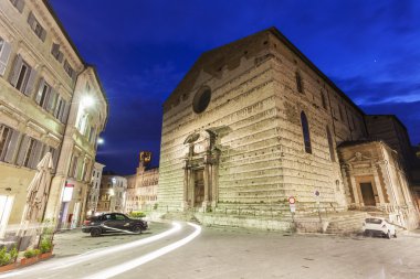 Piazza IV Novembre and Cathedral of San Lorenzo in Perugia clipart