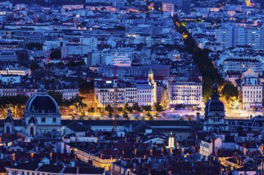 Lyon gece Panoraması