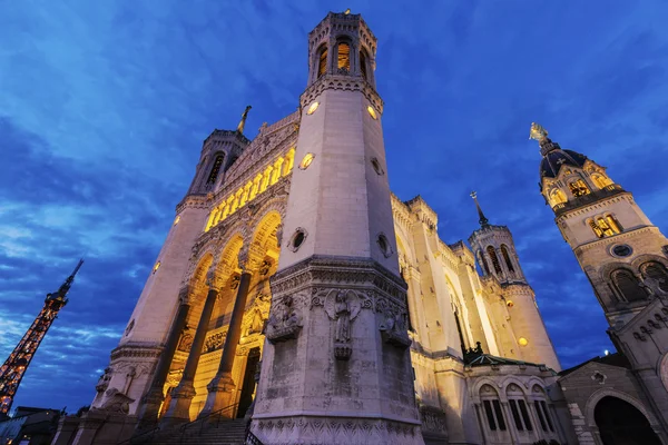 Basilica of Notre-Dame de Fourviere in Lyon — Stock Photo, Image