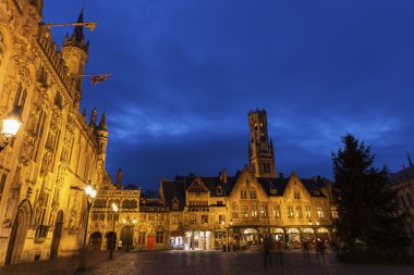 Bruges Şehir Salonu Burg meydanında