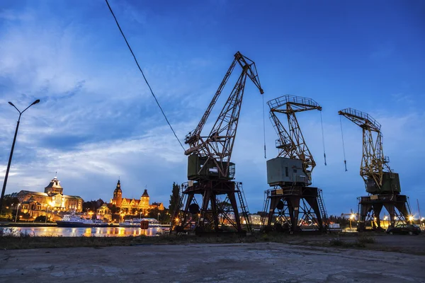 Gamla kranar i Szczecin — Stockfoto