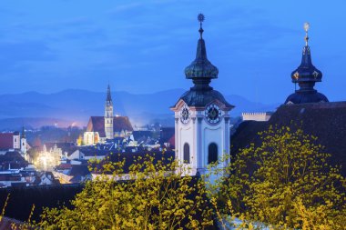 Steyr panorama St Michael's Kilisesi ile