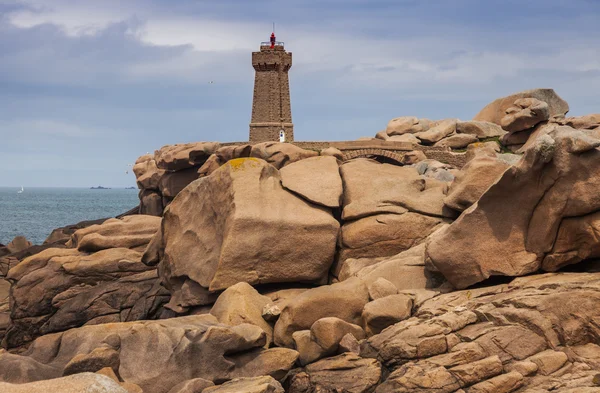 Leuchtturm von Ploumanach in Frankreich — Stockfoto