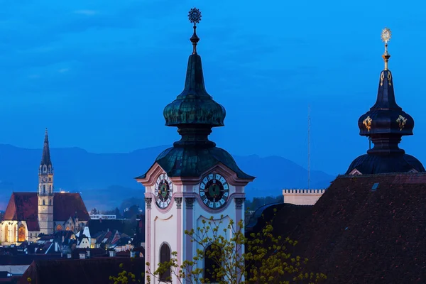 Steyr panorama with St. Michael 's Church — стоковое фото