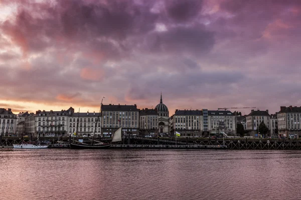 Puesta de sol en Nantes — Foto de Stock