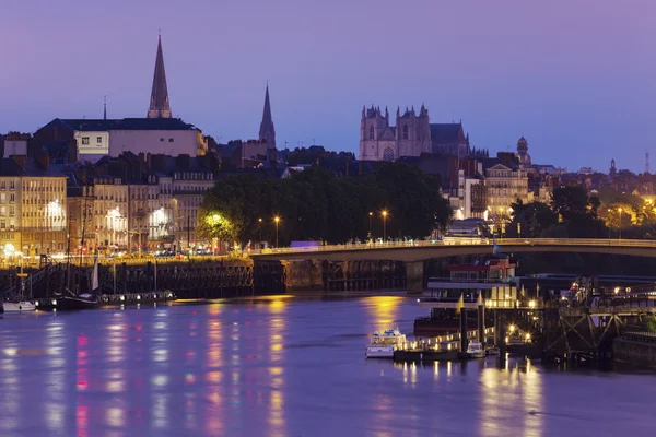 Panorama van Nantes bij zonsopgang — Stockfoto