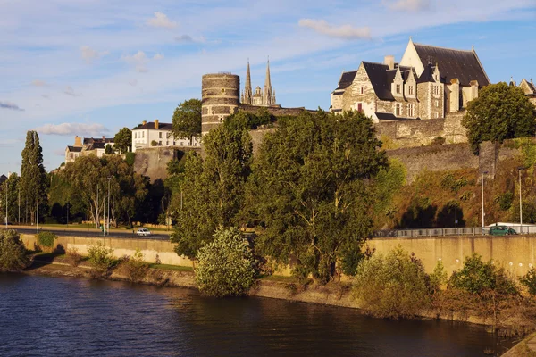 Angers panorama o zachodzie słońca — Zdjęcie stockowe