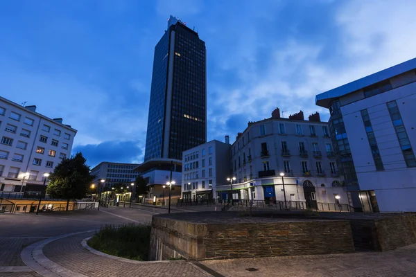 Architektura Nantes w nocy — Zdjęcie stockowe