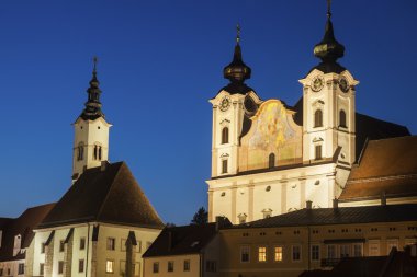Steyr panorama St Michael's Kilisesi ile