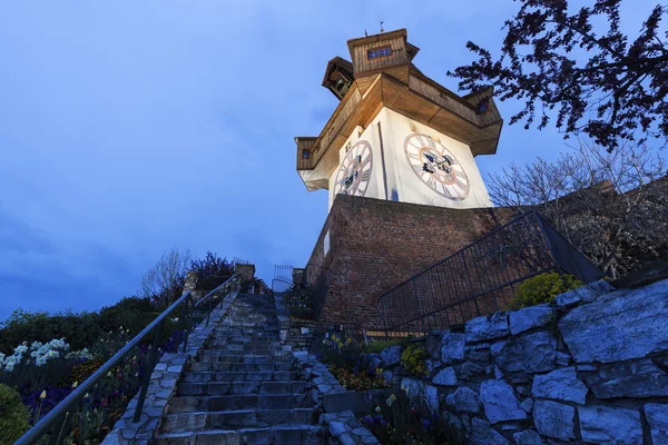 De Uhrturm in Graz — Stockfoto