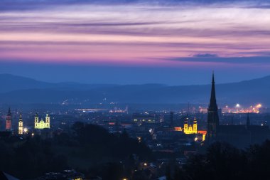 Linz panorama adlı gündoğumu