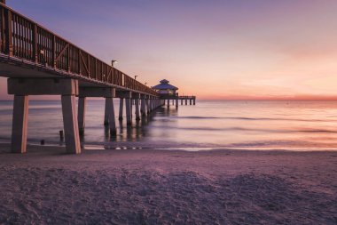 Fort Myers Sahili. Fort Myers Plajı, Florida, ABD.