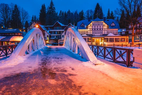 Architektura Szpindlerowego Młyna Spindleruv Mlyn Hradec Kralove Czechy — Zdjęcie stockowe