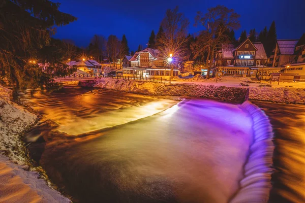 Ποταμός Έλβα Στο Σπίντλεροφ Μλιν Spidleruv Mlyn Hradec Kralove Τσεχία — Φωτογραφία Αρχείου