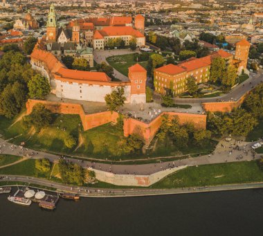 Krakow 'daki Wawel Kalesi. Krakow, Polonya, Polonya.