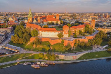 Krakow 'daki Wawel Kalesi. Krakow, Polonya, Polonya.