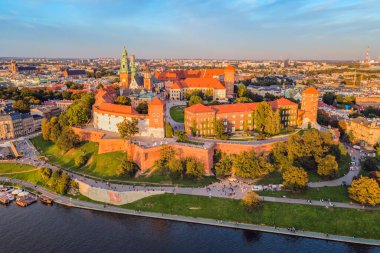 Krakow 'daki Wawel Kalesi. Krakow, Polonya, Polonya.