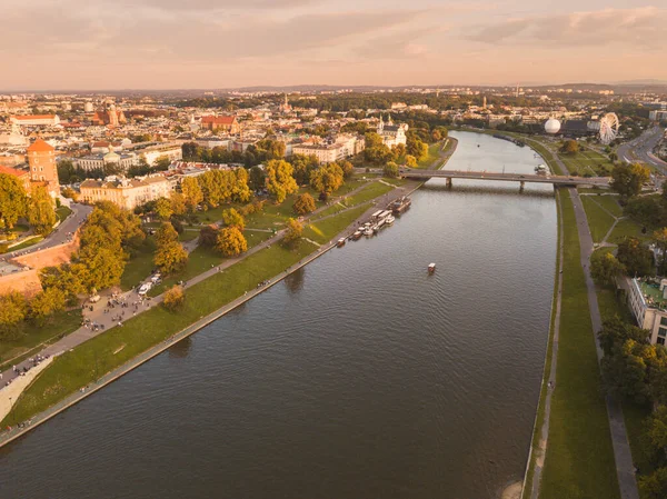 Krakow Krakow Daki Vistula Nehri Polonya Polonya — Stok fotoğraf