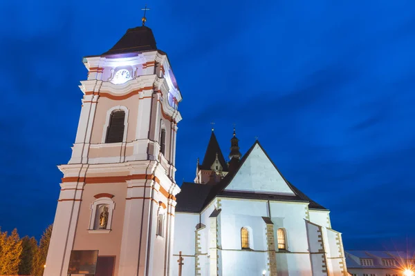 Večer Lesko Lesko Podkarpatí Polsko — Stock fotografie