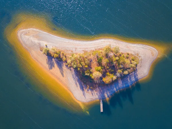 Малий Острів Озері Соліна Поланчик Прикарпаття Польща — стокове фото