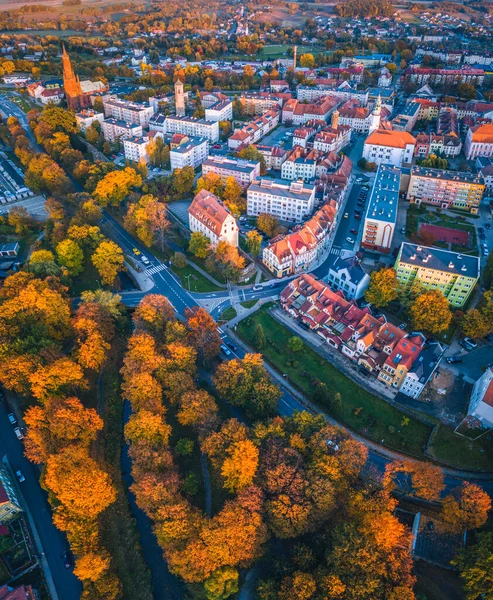 Panorama Lotu Lubana Luban Dolny Śląsk Polska — Zdjęcie stockowe