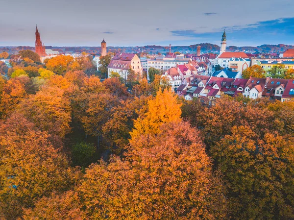 Panorama Lotu Lubana Luban Dolny Śląsk Polska — Zdjęcie stockowe