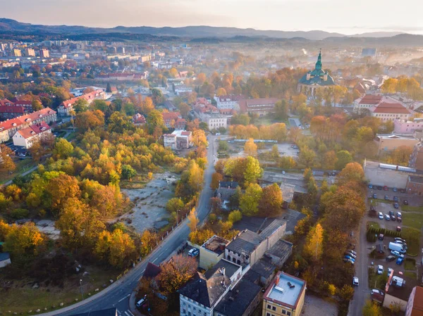 Widok Lotu Ptaka Jelenia Góra Jelenia Góra Dolny Śląsk Polska — Zdjęcie stockowe