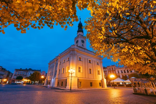 Rathaus Leszno Abend Leszno Großpolen Polen — Stockfoto