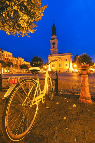 Rathaus Leszno Abend Leszno Großpolen Polen — Stockfoto