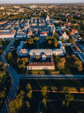 Zamosc Panoraması. Zamosc, Lublin, Polonya.