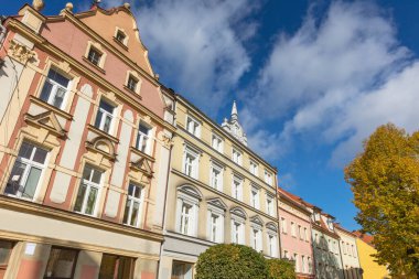 Zlotoryja 'nın mimarisi. Zlotoryja, Lower Silesia, Polonya.