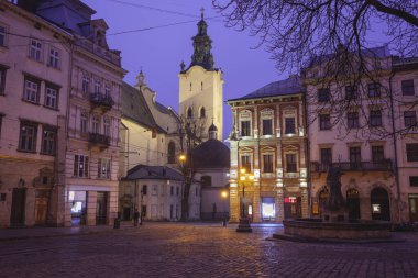 Eski Lviv kasabası. Lviv, Lviv Oblast, Ukrayna.